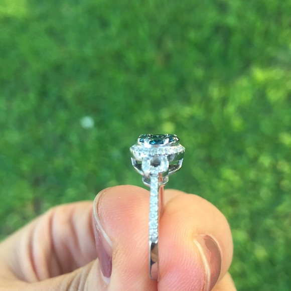 Le Vian genuine blue diamond ring sz 5.5 - Picture 5 of 8